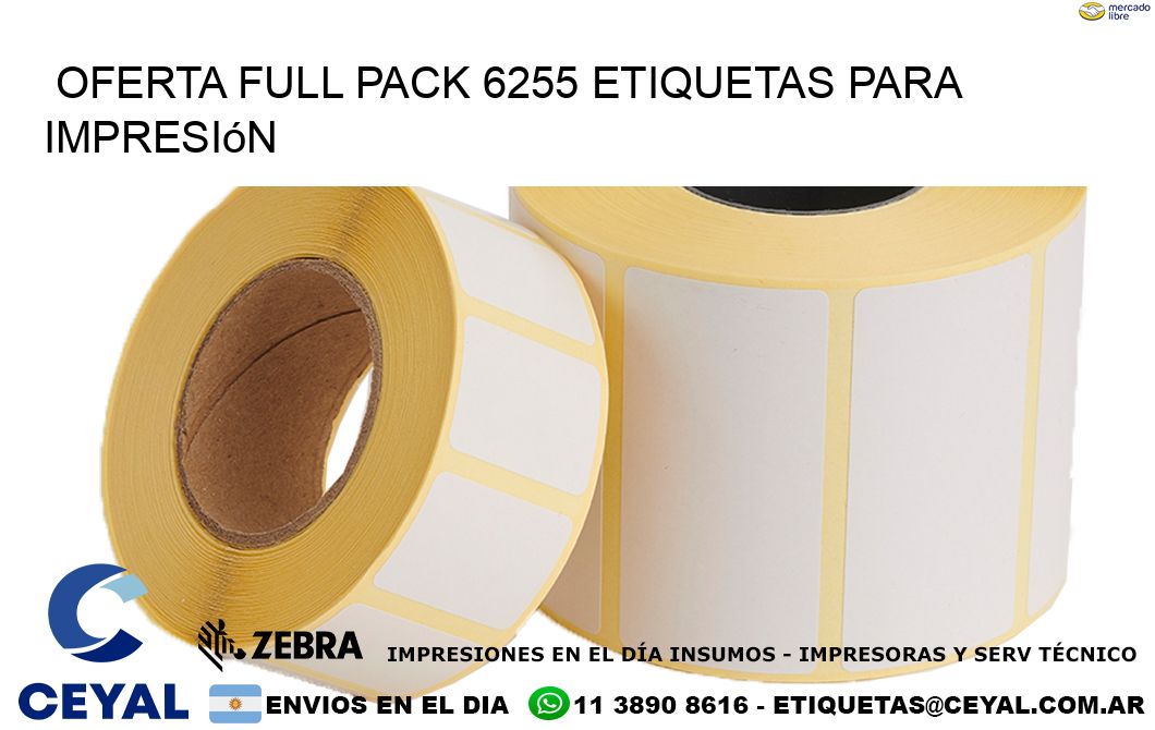 Oferta full pack 6255 etiquetas para impresión