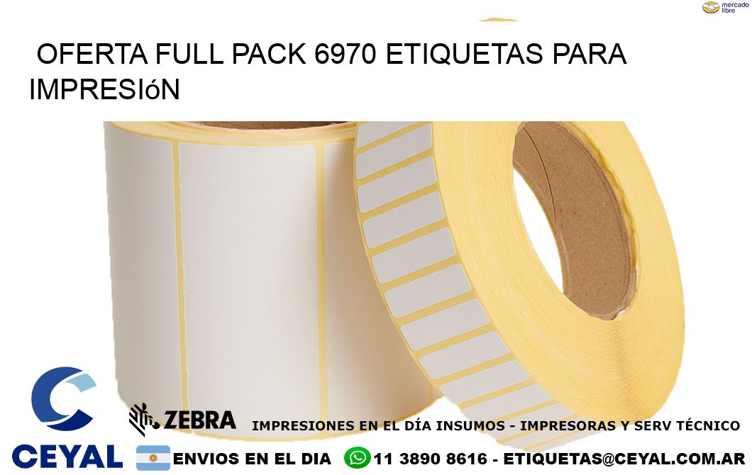 Oferta full pack 6970 etiquetas para impresión