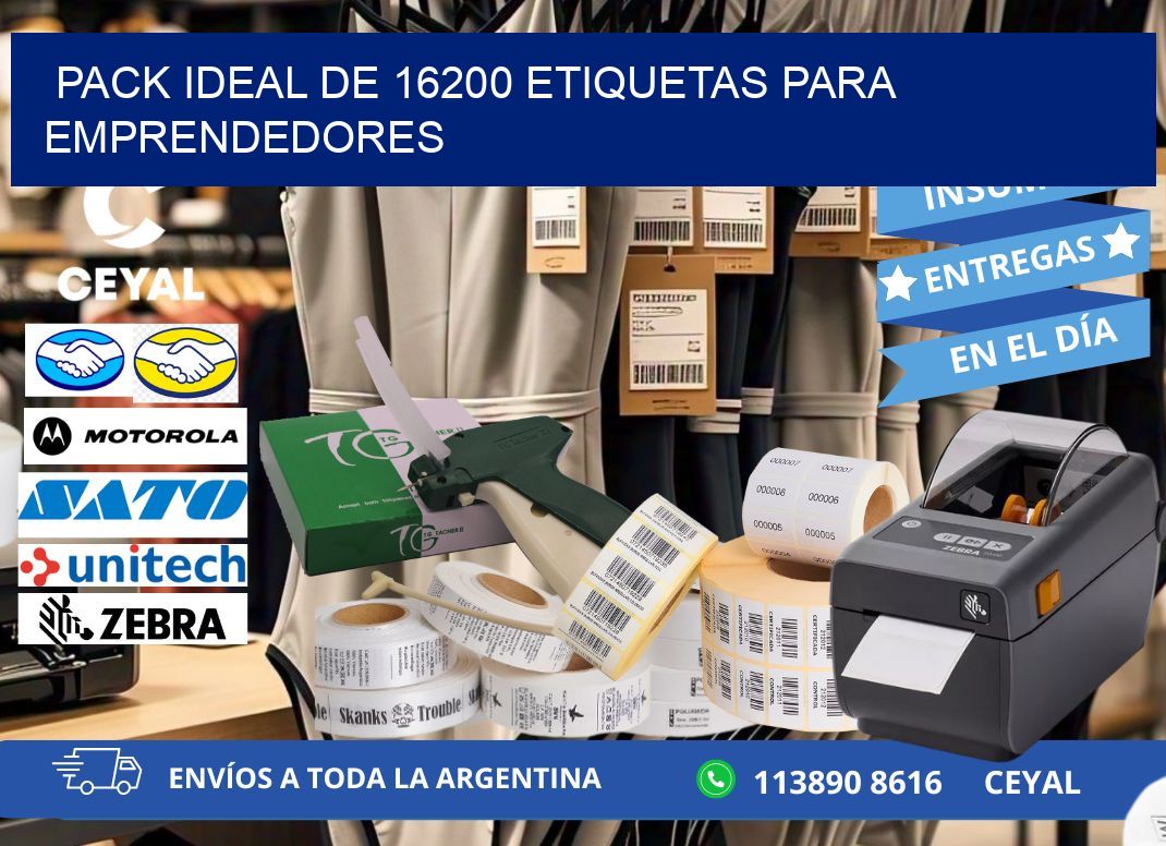 Pack ideal de 16200 etiquetas para emprendedores