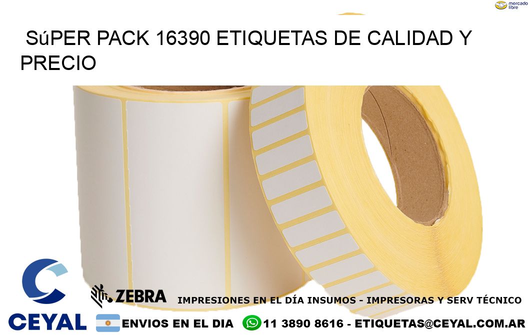 Súper pack 16390 etiquetas de calidad y precio