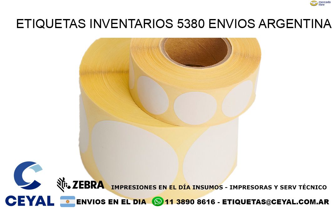 etiquetas inventarios 5380 ENVIOS ARGENTINA
