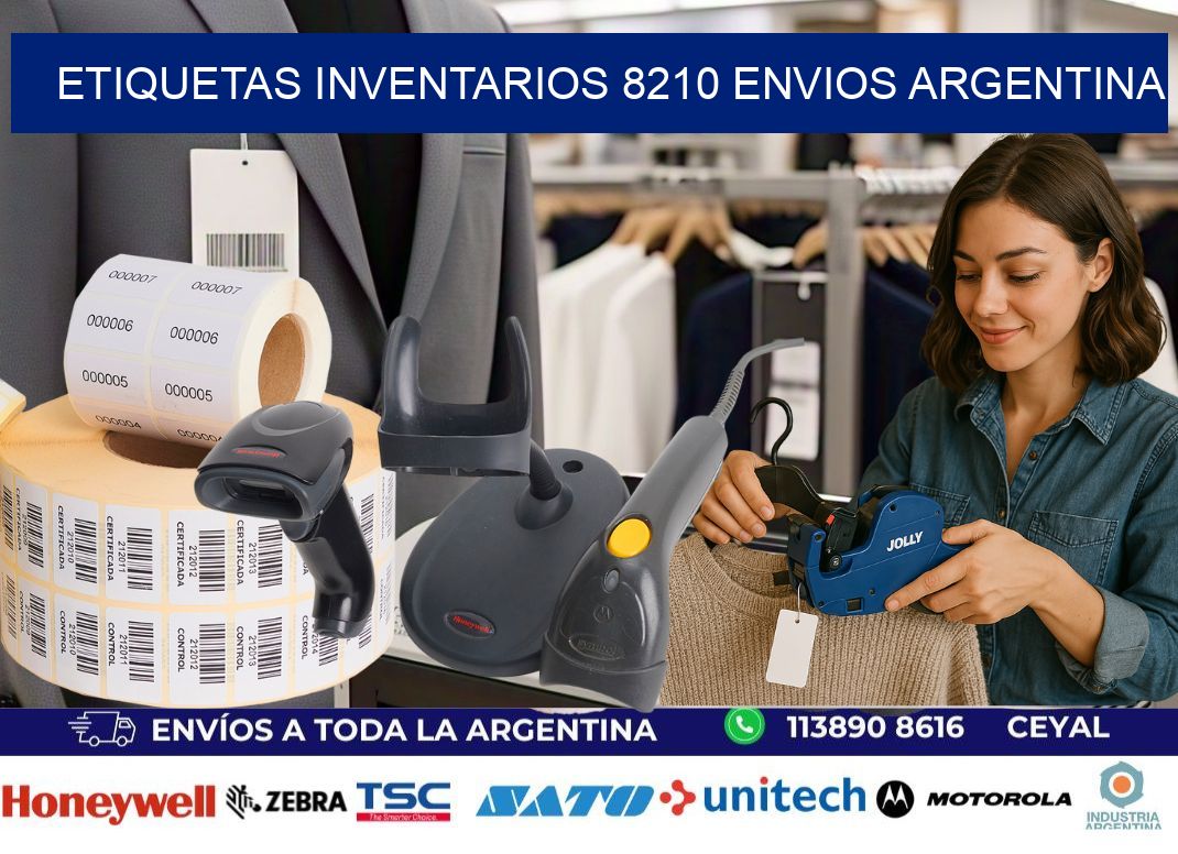 etiquetas inventarios 8210 ENVIOS ARGENTINA