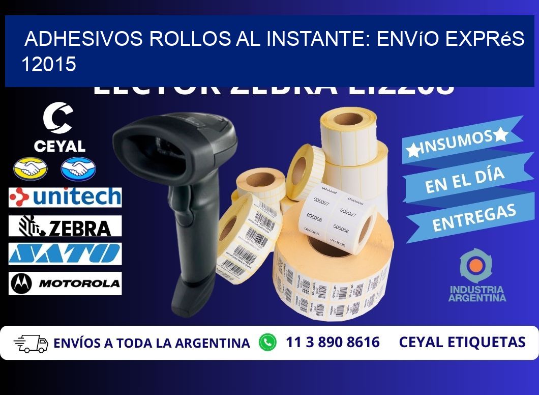 Adhesivos rollos al Instante: Envío Exprés 12015