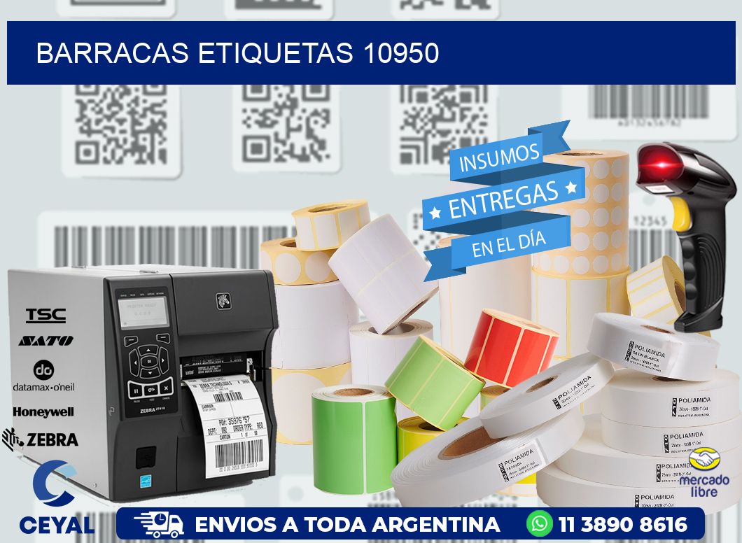 Barracas etiquetas 10950