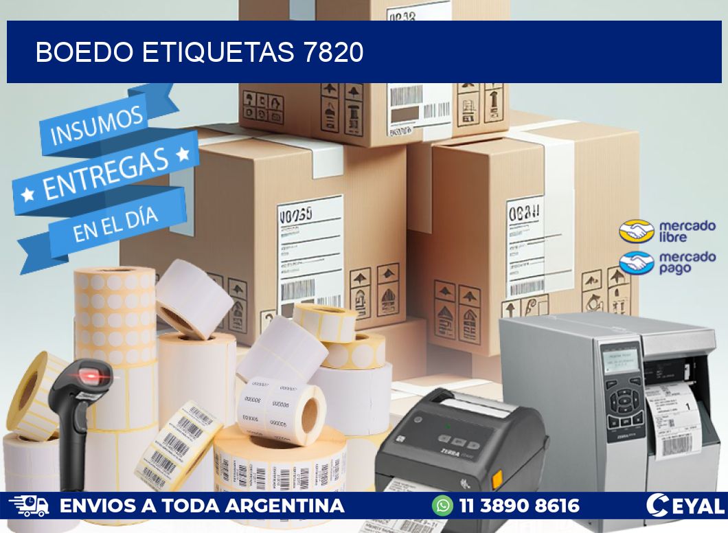 Boedo etiquetas 7820