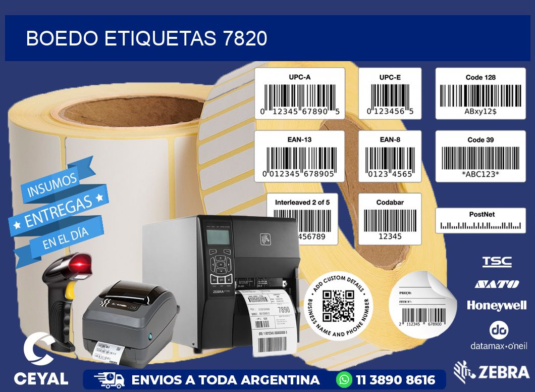 Boedo etiquetas 7820