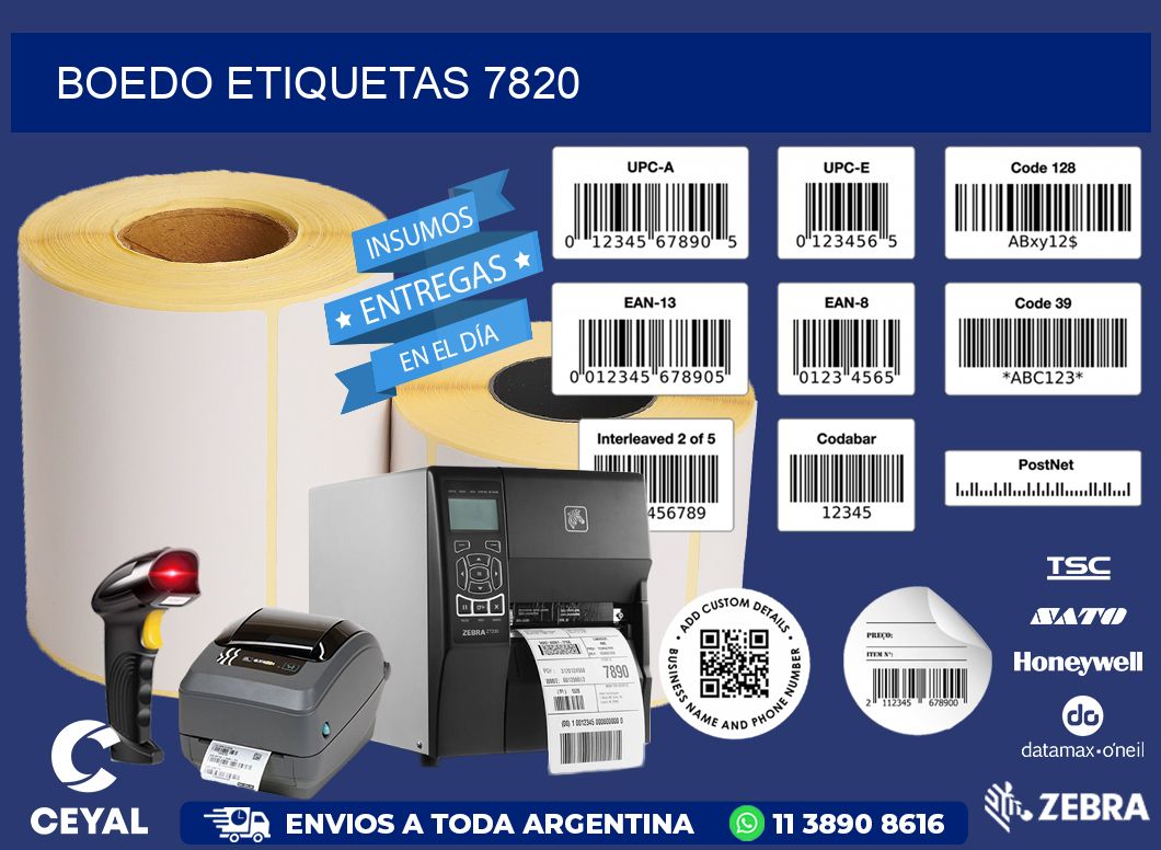 Boedo etiquetas 7820