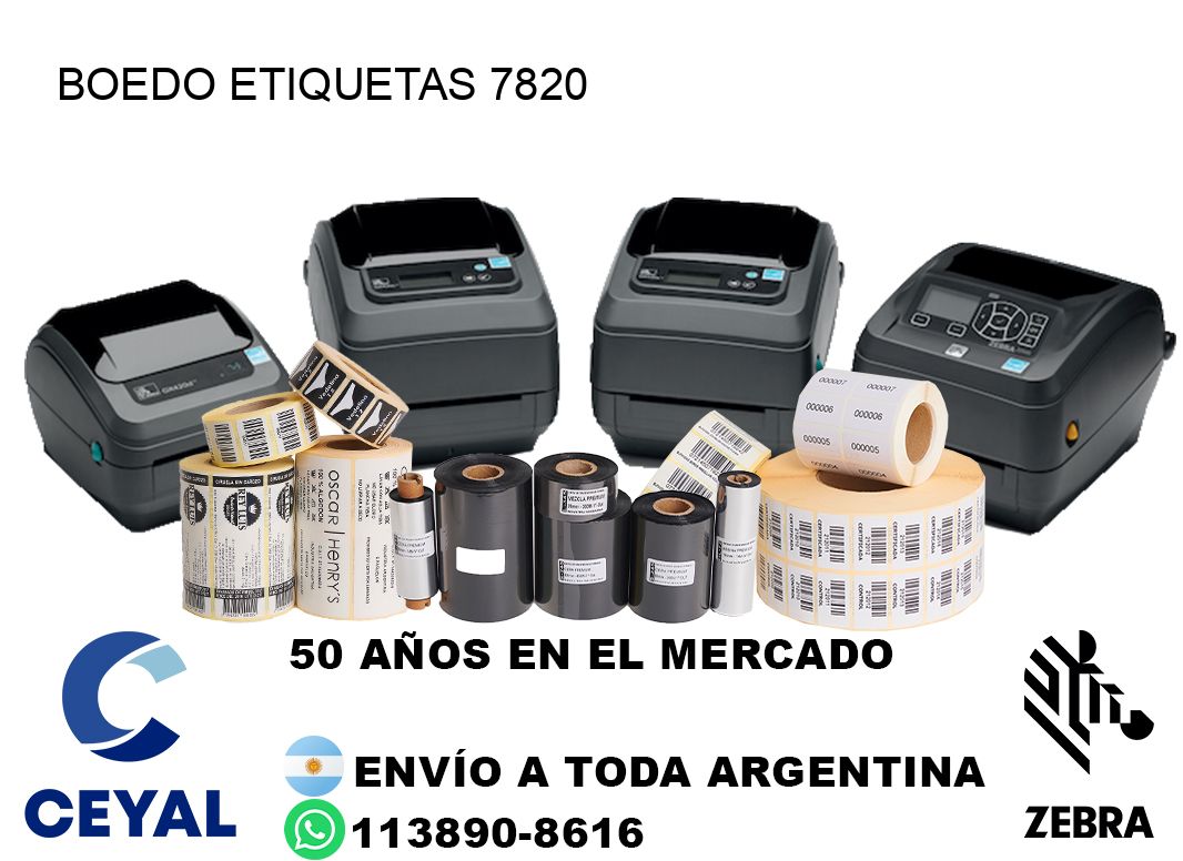 Boedo etiquetas 7820