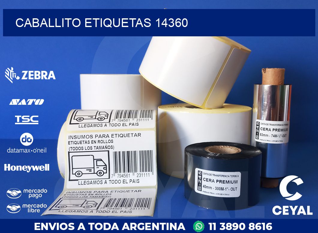 Caballito etiquetas 14360