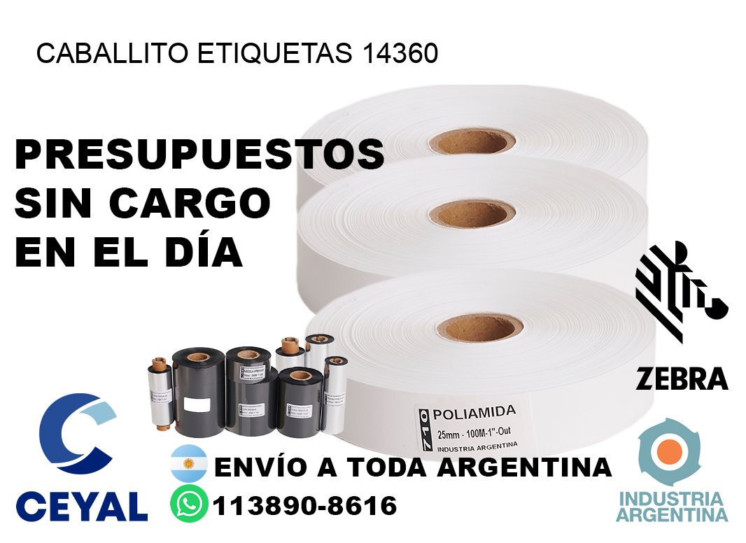 Caballito etiquetas 14360