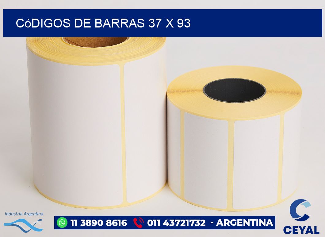 Códigos de Barras 37 x 93