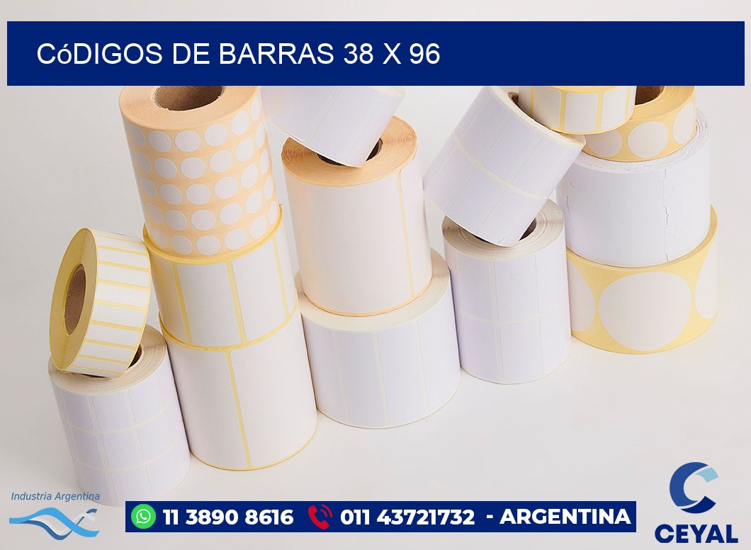 Códigos de Barras 38 x 96