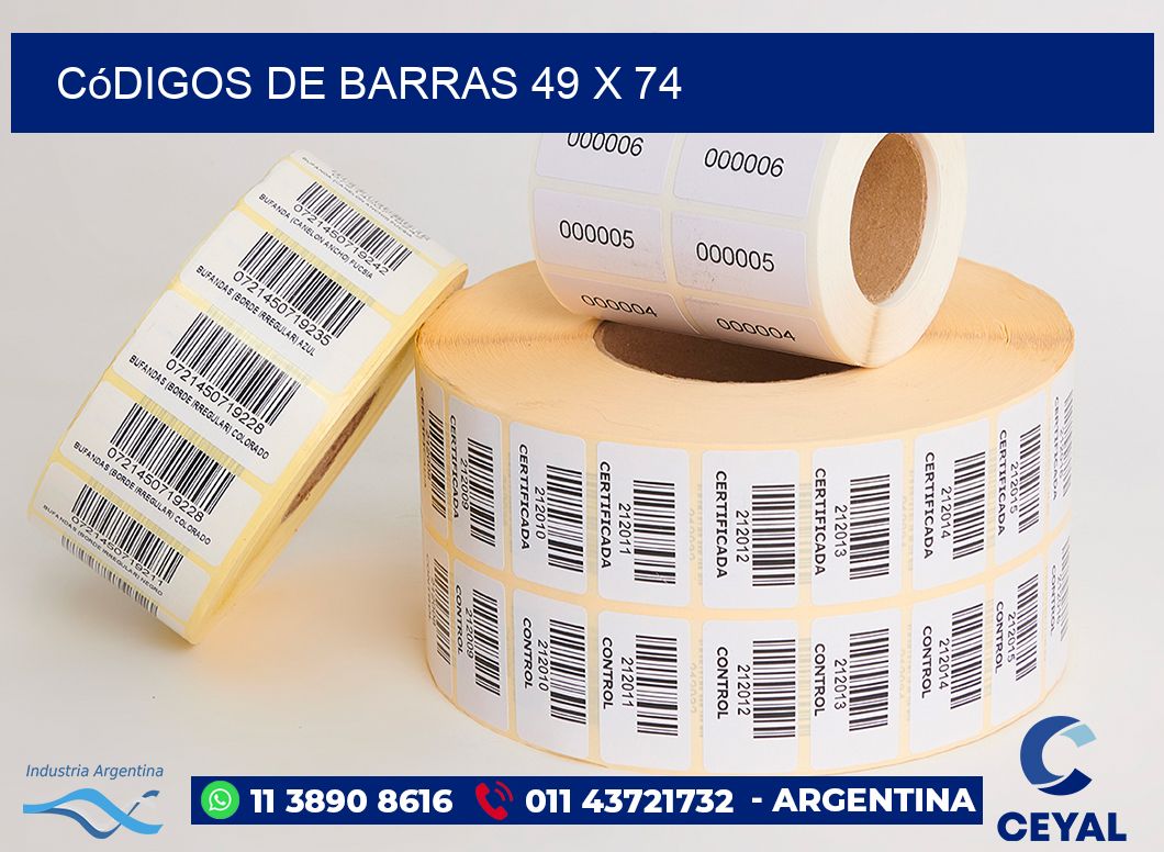 Códigos de Barras 49 x 74