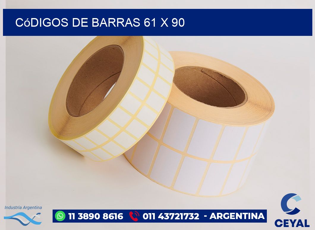 Códigos de Barras 61 x 90