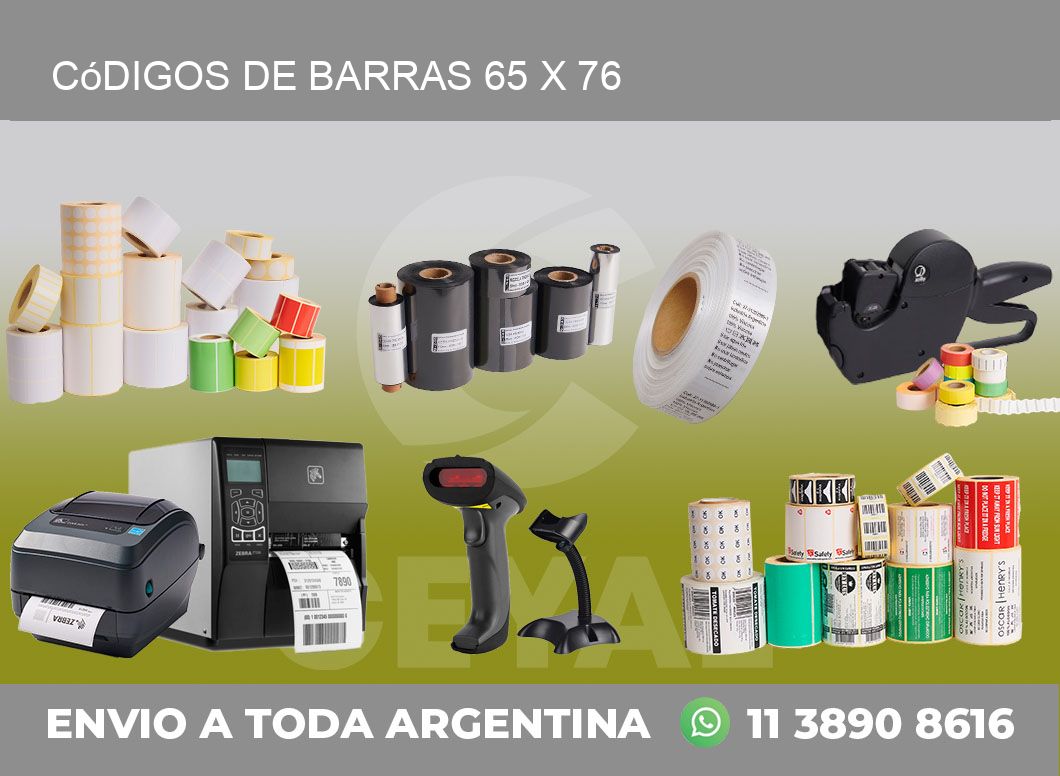Códigos de Barras 65 x 76