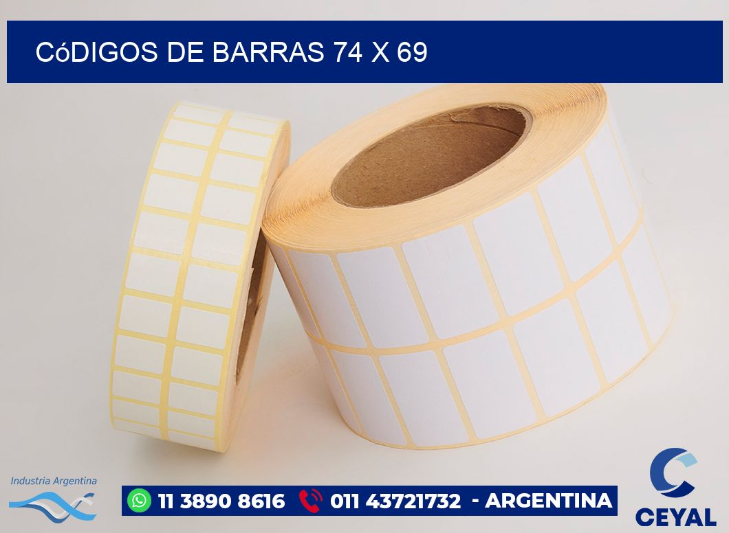 Códigos de Barras 74 x 69