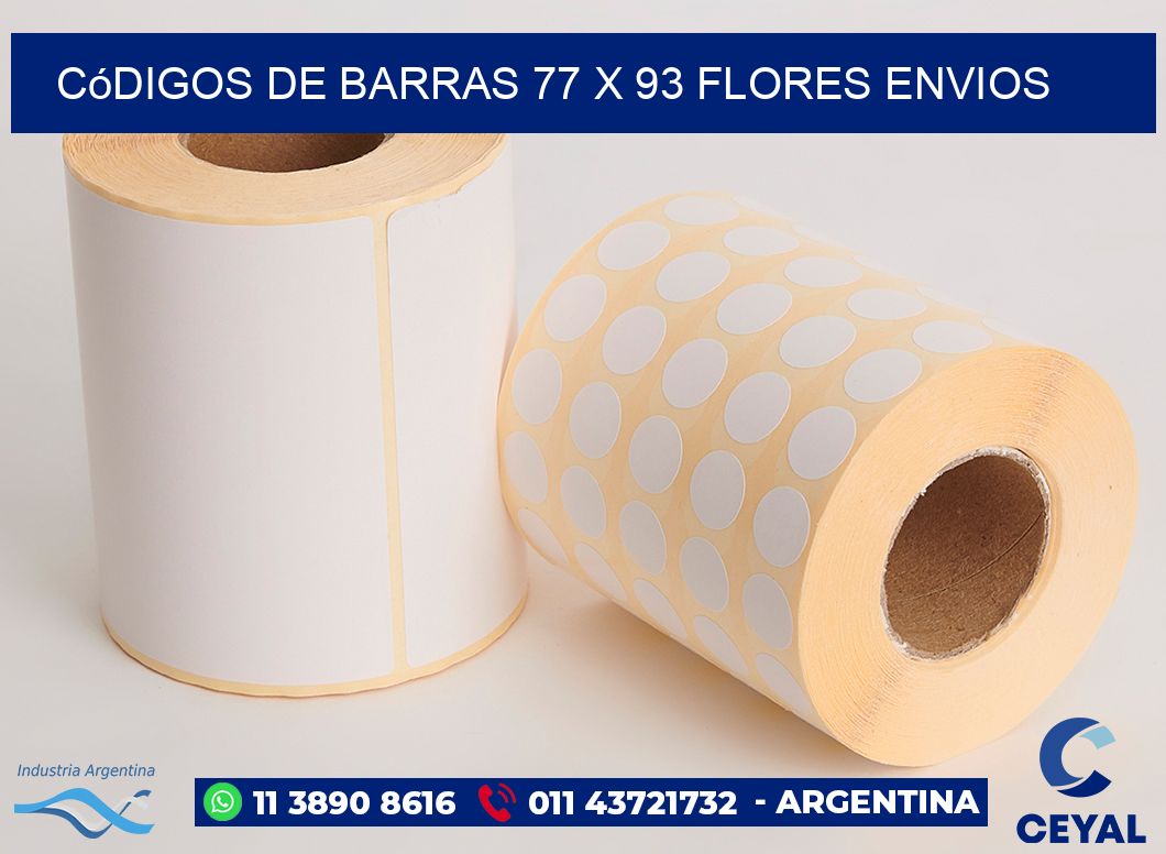 Códigos de Barras 77 x 93 flores envios