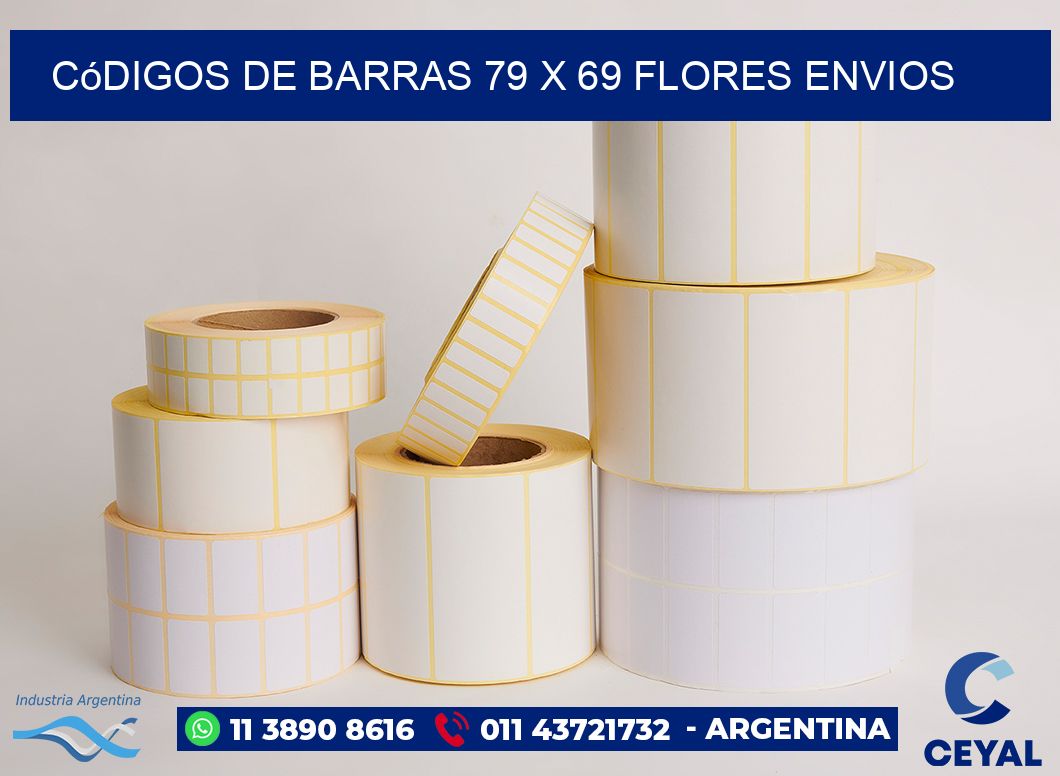 Códigos de Barras 79 x 69 flores envios