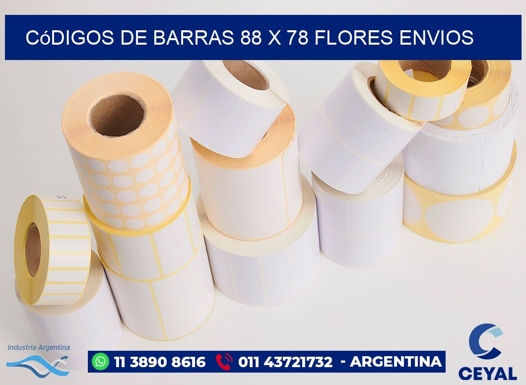 Códigos de Barras 88 x 78 flores envios
