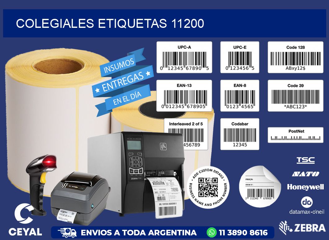 Colegiales etiquetas 11200