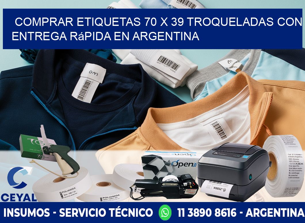 Comprar etiquetas 70 x 39 troqueladas con entrega rápida en Argentina