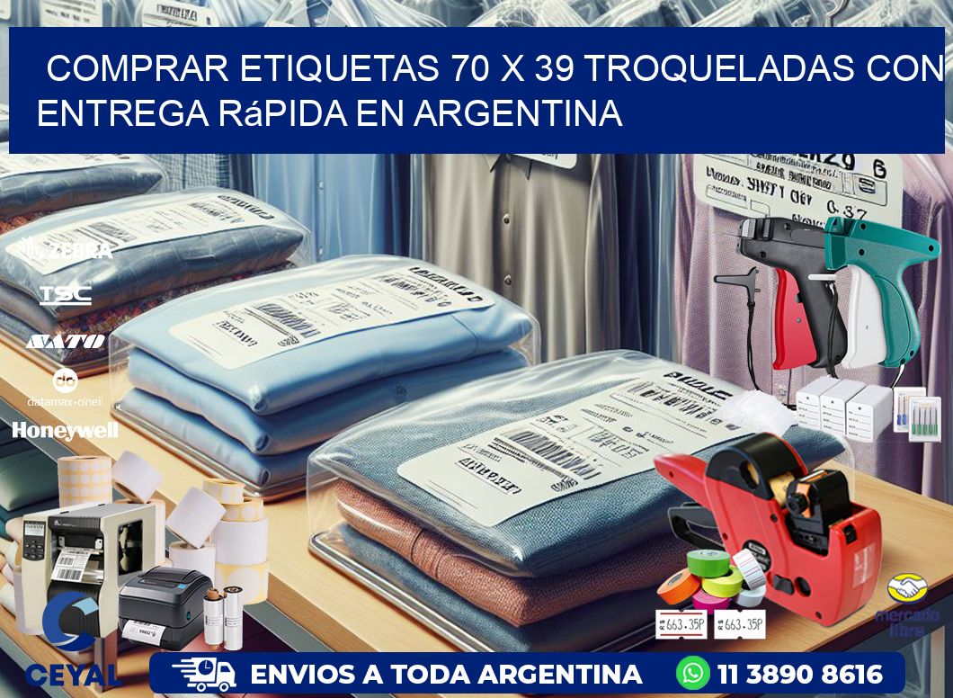 Comprar etiquetas 70 x 39 troqueladas con entrega rápida en Argentina