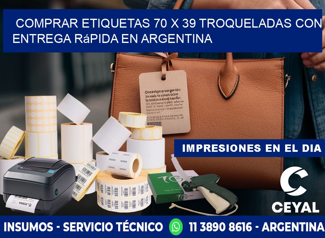 Comprar etiquetas 70 x 39 troqueladas con entrega rápida en Argentina