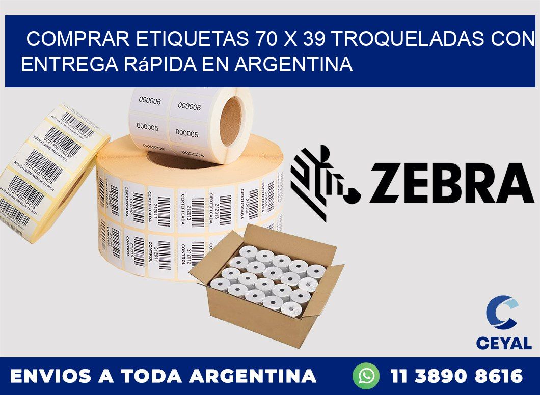 Comprar etiquetas 70 x 39 troqueladas con entrega rápida en Argentina