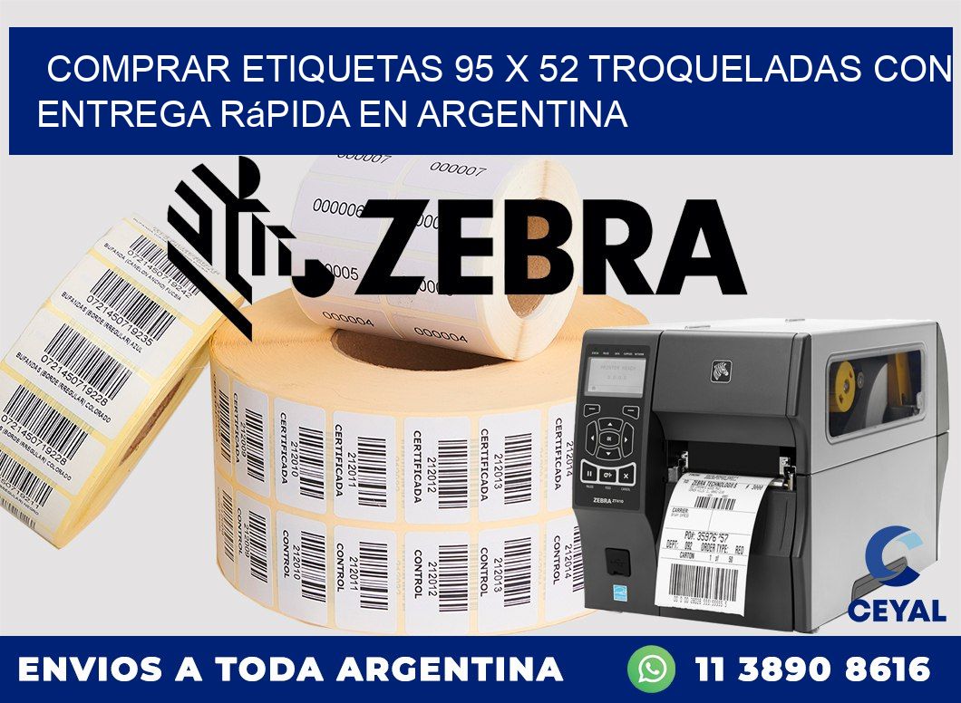 Comprar etiquetas 95 x 52 troqueladas con entrega rápida en Argentina