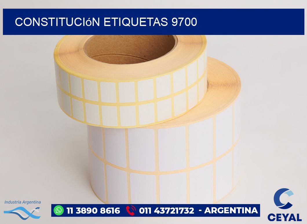 Constitución etiquetas 9700