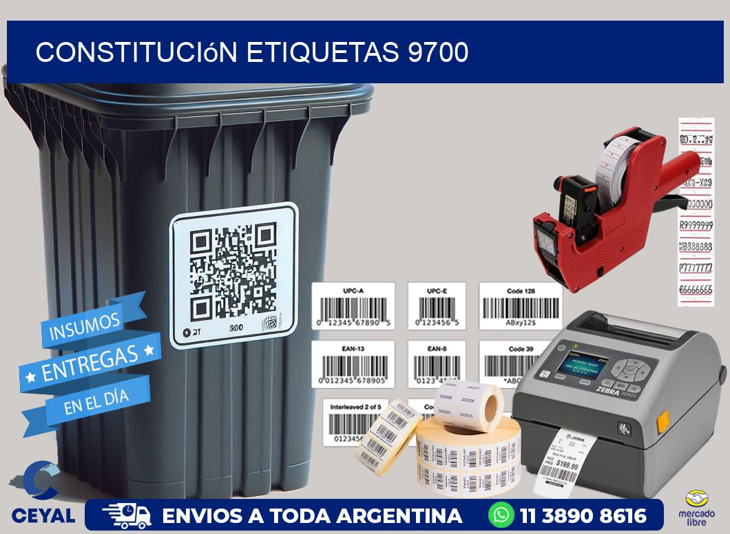 Constitución etiquetas 9700
