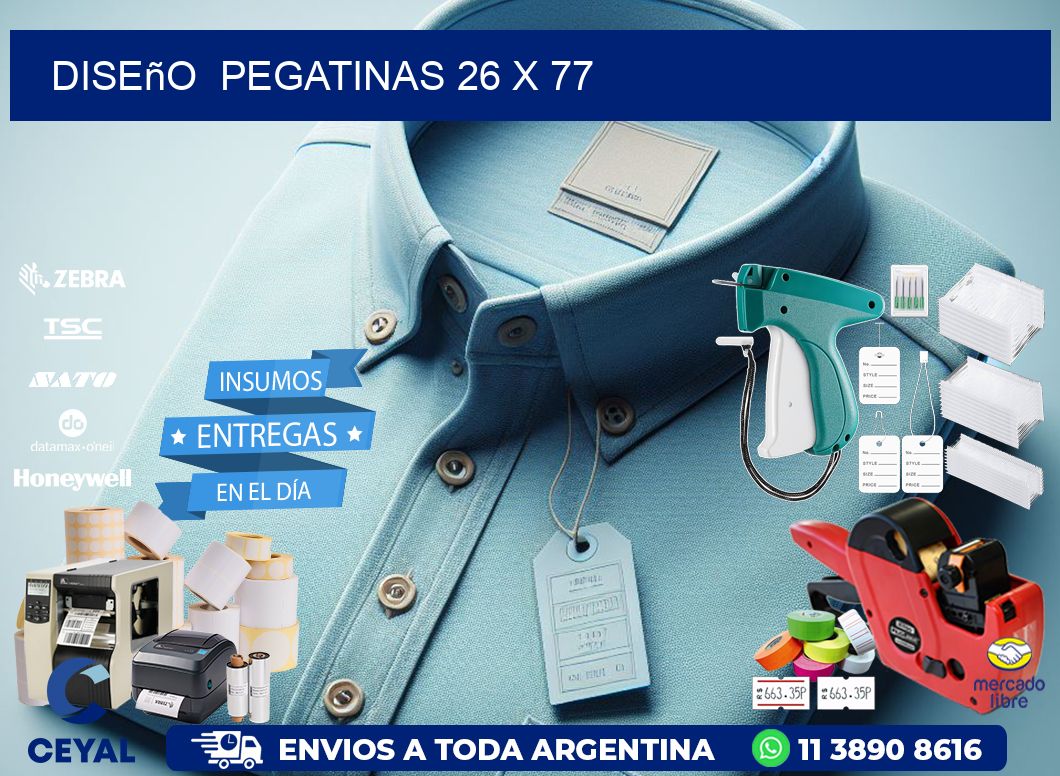 Diseño  PEGATINAS 26 x 77
