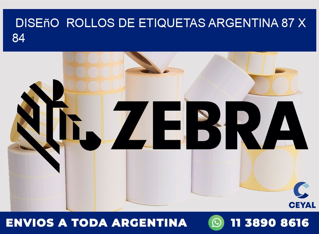 Diseño  ROLLOS DE ETIQUETAS ARGENTINA 87 x 84