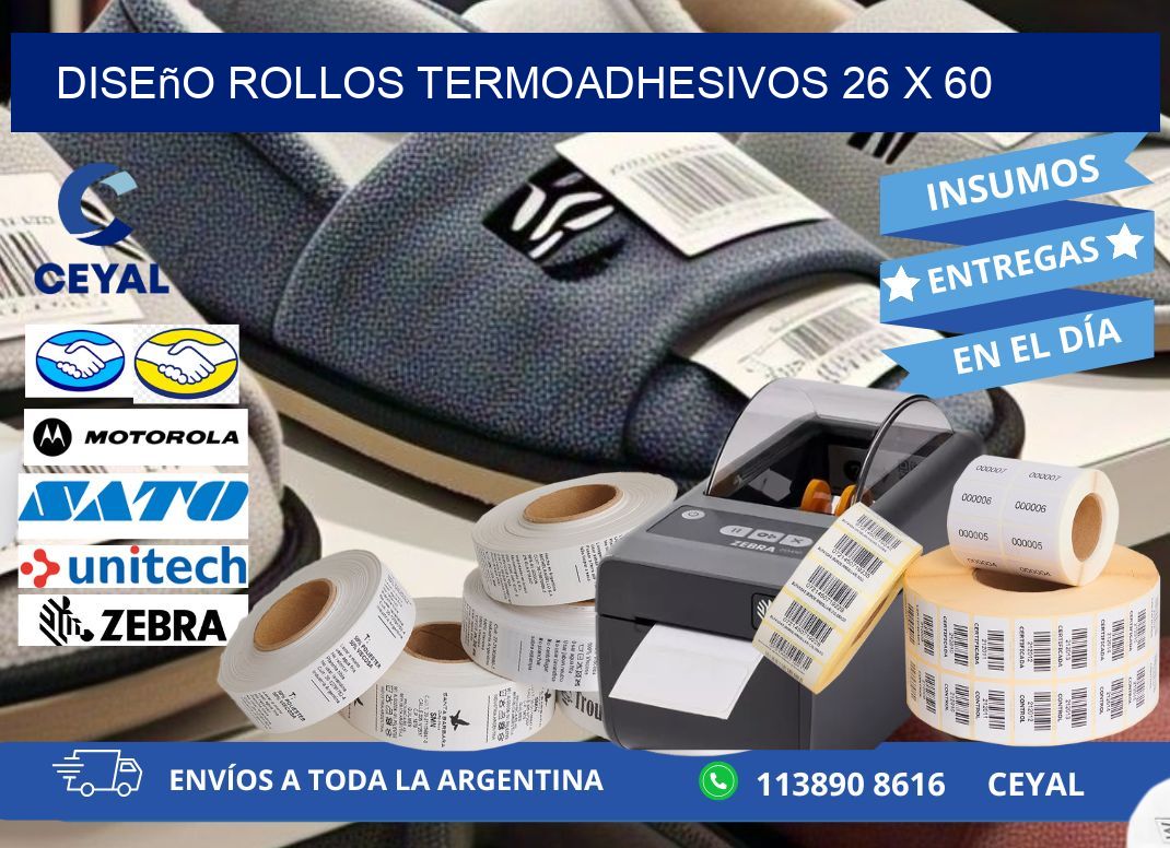 Diseño ROLLOS TERMOADHESIVOS 26 x 60