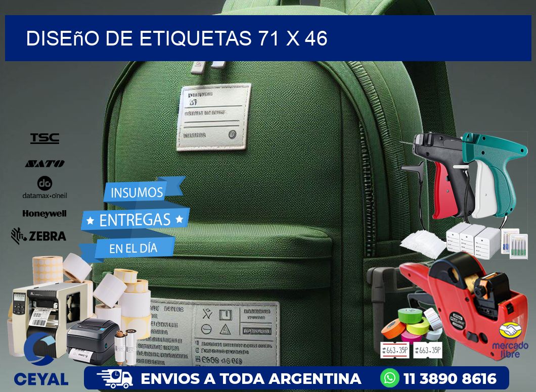 Diseño de etiquetas 71 x 46