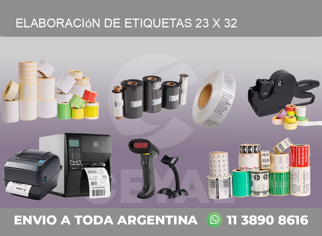 Elaboración de etiquetas 23 x 32
