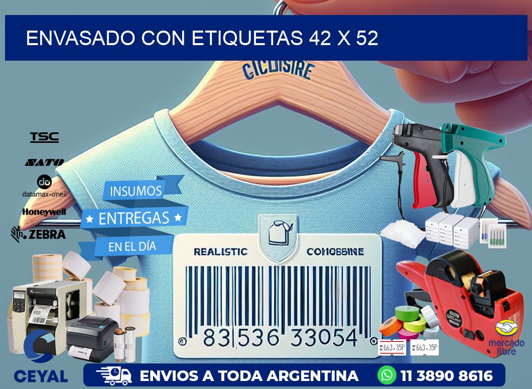 Envasado con etiquetas 42 x 52