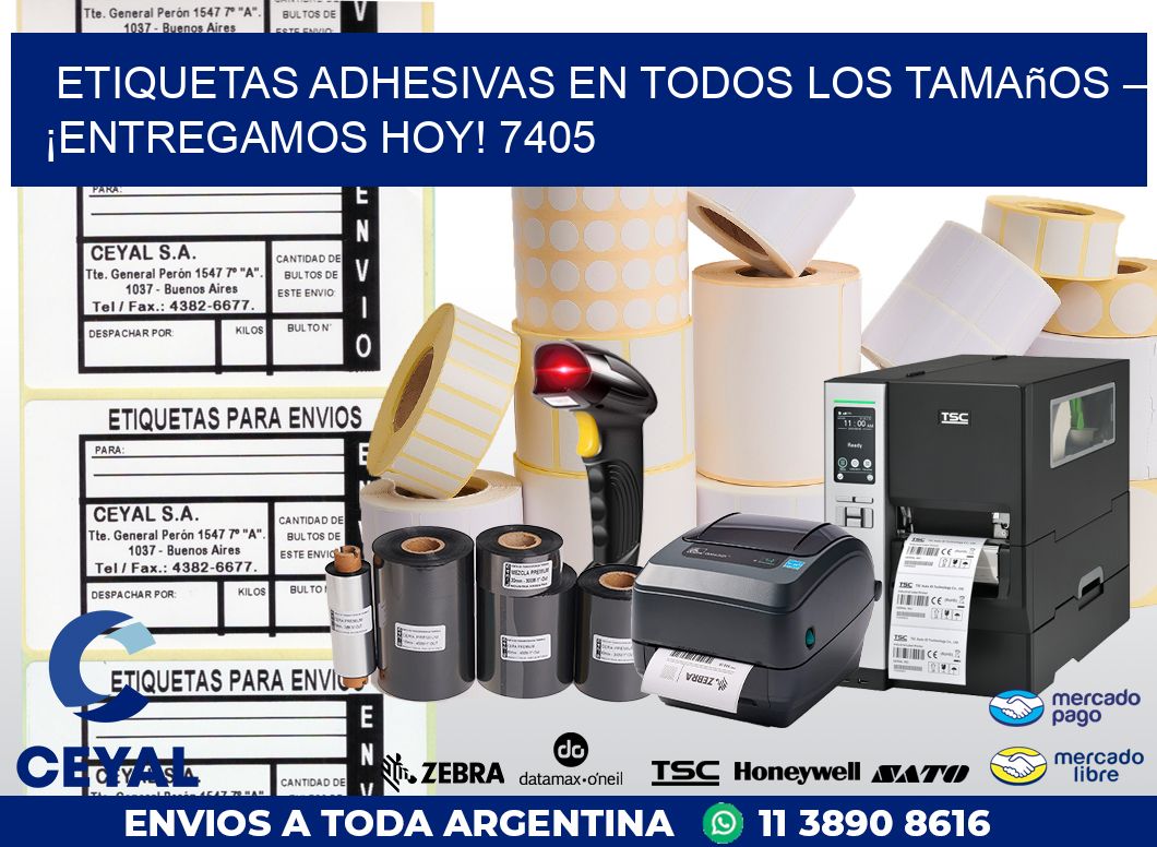 Etiquetas Adhesivas en Todos los Tamaños – ¡Entregamos Hoy! 7405