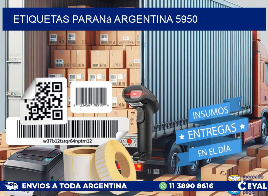 Etiquetas Paraná Argentina 5950