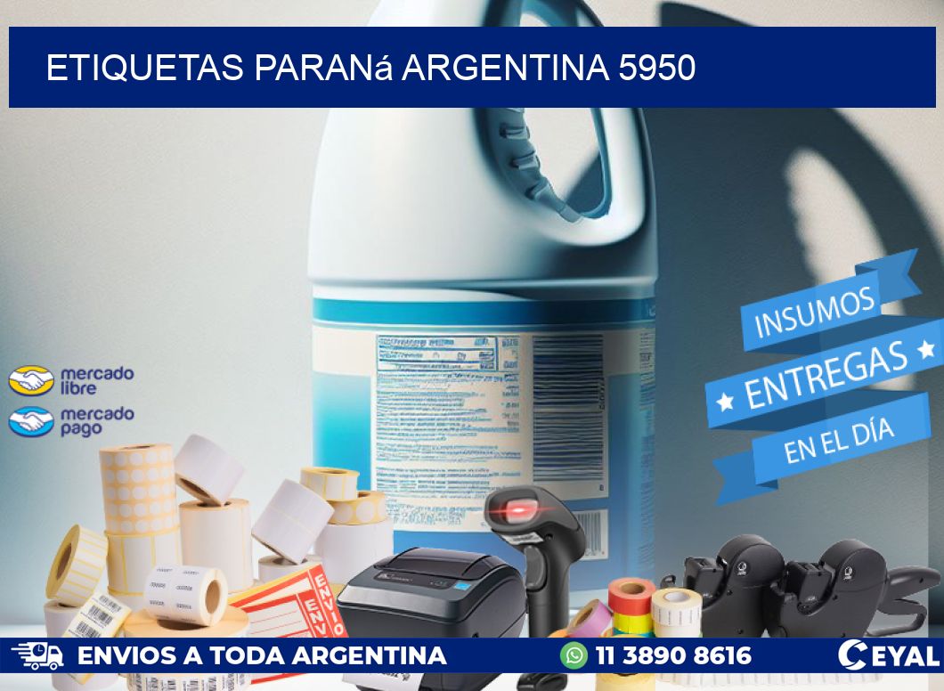 Etiquetas Paraná Argentina 5950