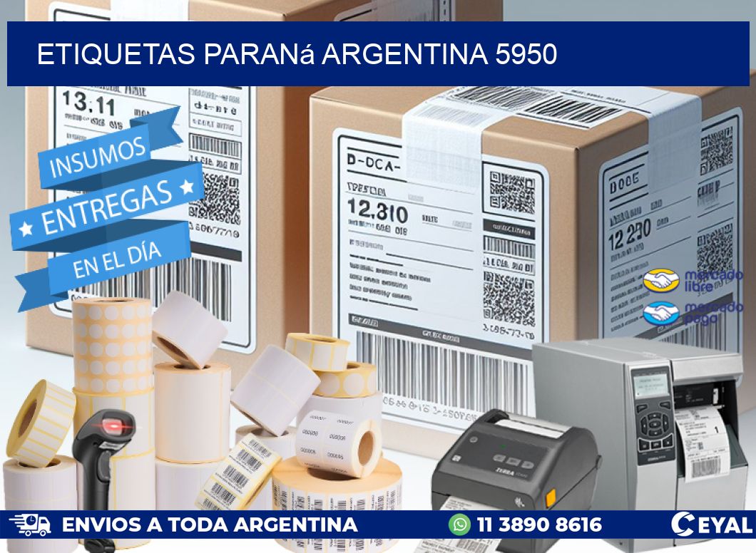 Etiquetas Paraná Argentina 5950