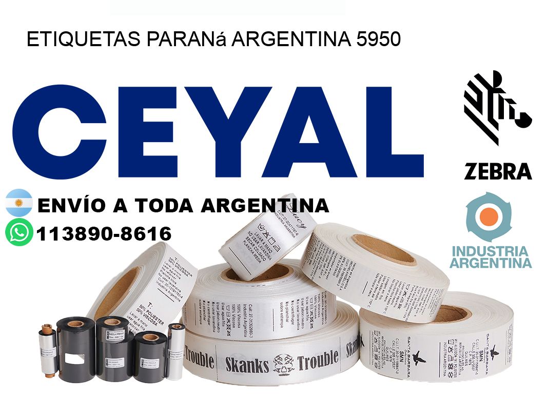Etiquetas Paraná Argentina 5950