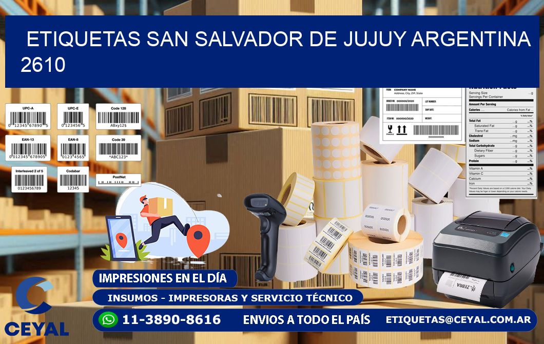 Etiquetas San Salvador de Jujuy Argentina 2610