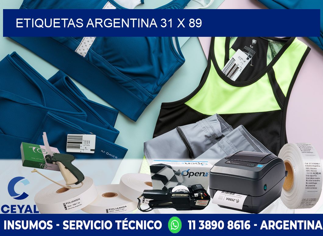 Etiquetas argentina 31 x 89