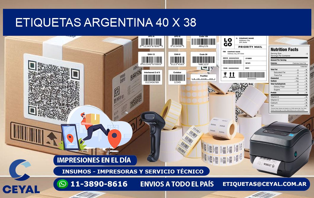Etiquetas argentina 40 x 38
