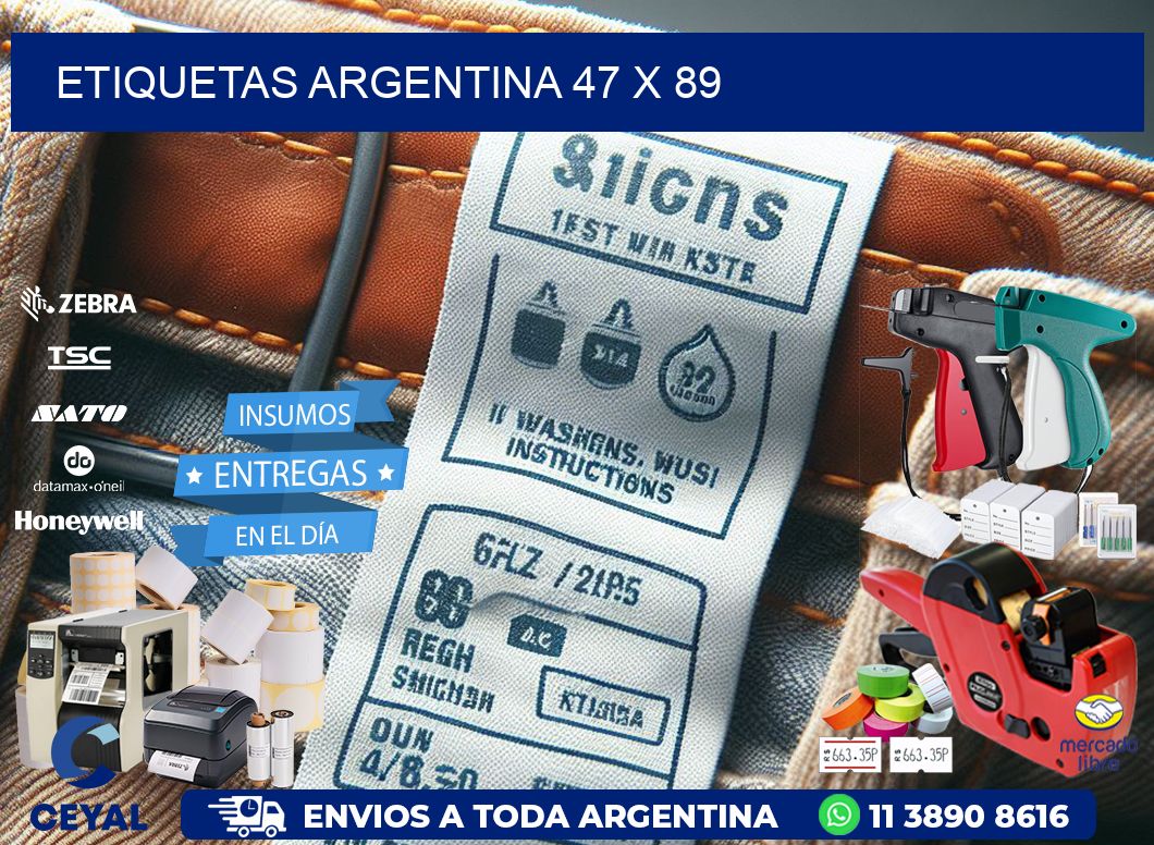 Etiquetas argentina 47 x 89