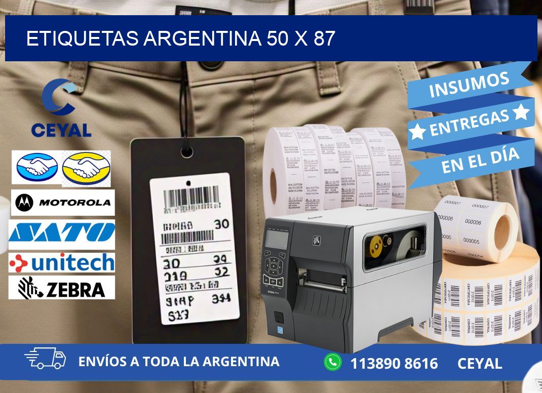 Etiquetas argentina 50 x 87