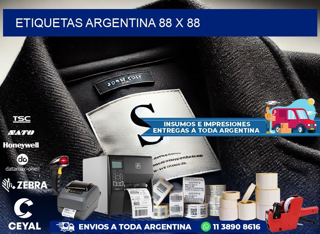 Etiquetas argentina 88 x 88
