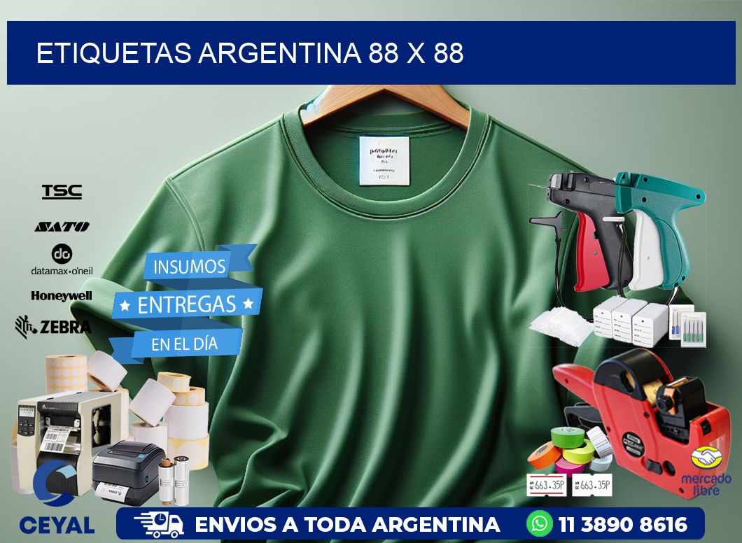 Etiquetas argentina 88 x 88