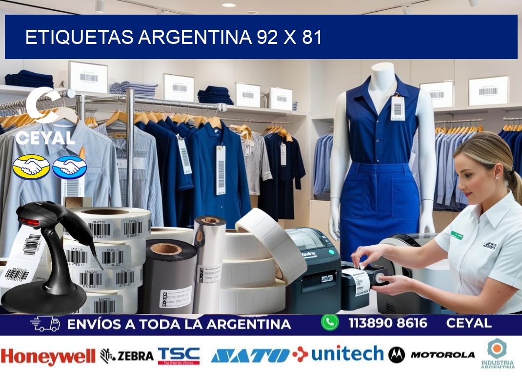 Etiquetas argentina 92 x 81